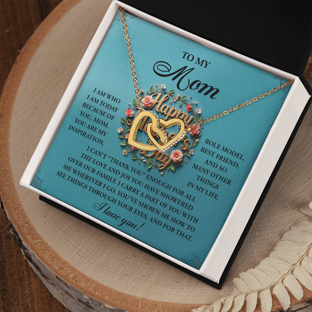 Interlocking Hearts Necklace – Inspirational Mom Gift - TreasuredTale