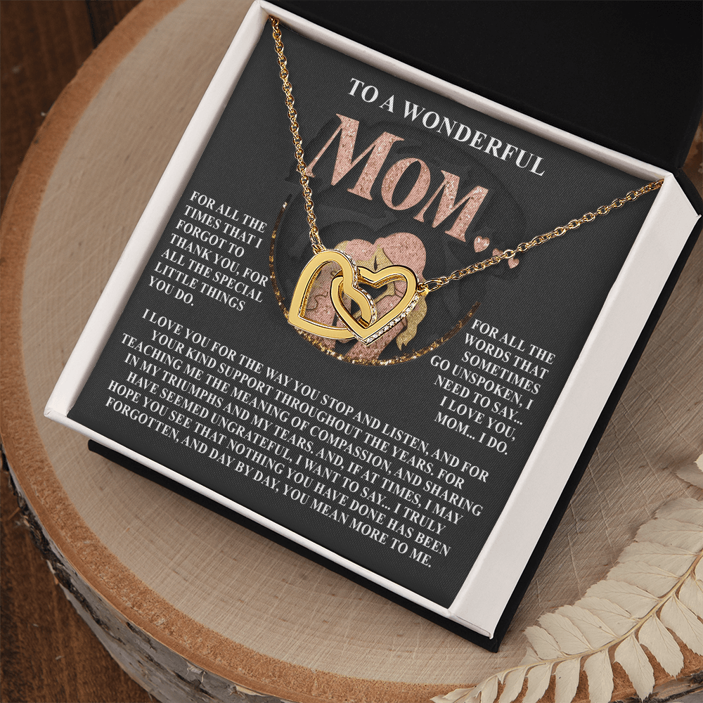 Interlocking Hearts Necklace – Compassionate Mom Gift - TreasuredTale