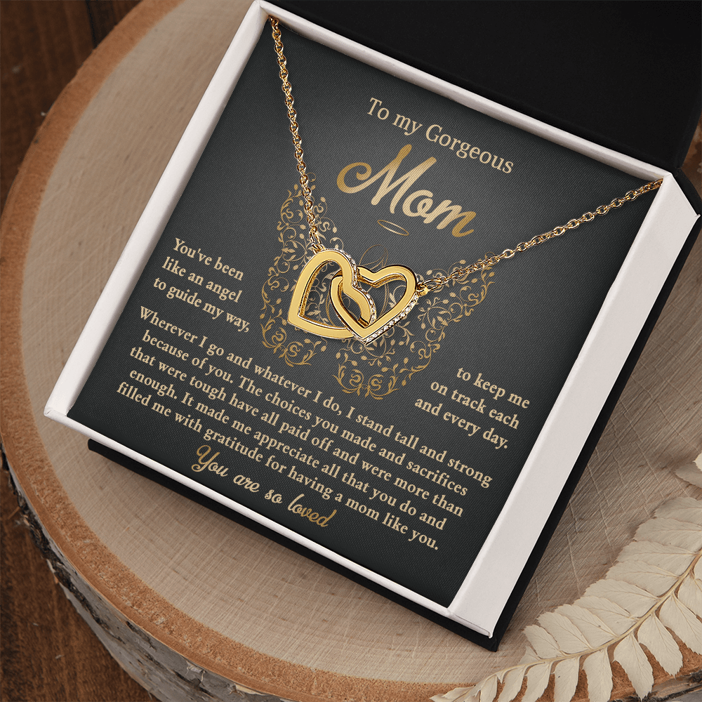 Interlocking Hearts Necklace – Gift for Gorgeous Mom - TreasuredTale