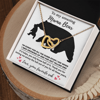 Interlocking Hearts Necklace – Funny Mama Bear Gift - TreasuredTale