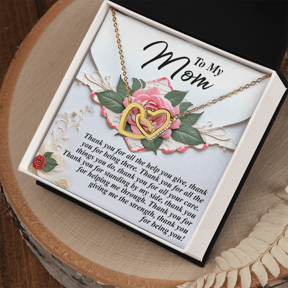 Interlocking Hearts Necklace – Thank You Mom Gift - TreasuredTale