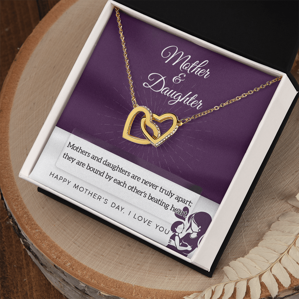 Interlocking Hearts Necklace – Mother and Daughter Gift - TreasuredTale