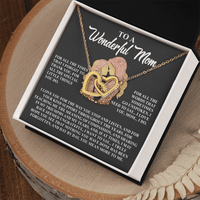 Interlocking Hearts Necklace – Thankful Mom Gift - TreasuredTale