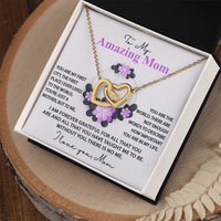 Interlocking Hearts Necklace – Funny Five - Star Mom Gift - TreasuredTale