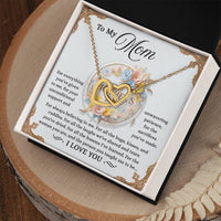 Interlocking Hearts Necklace – Sacrificing Mom Gift - TreasuredTale