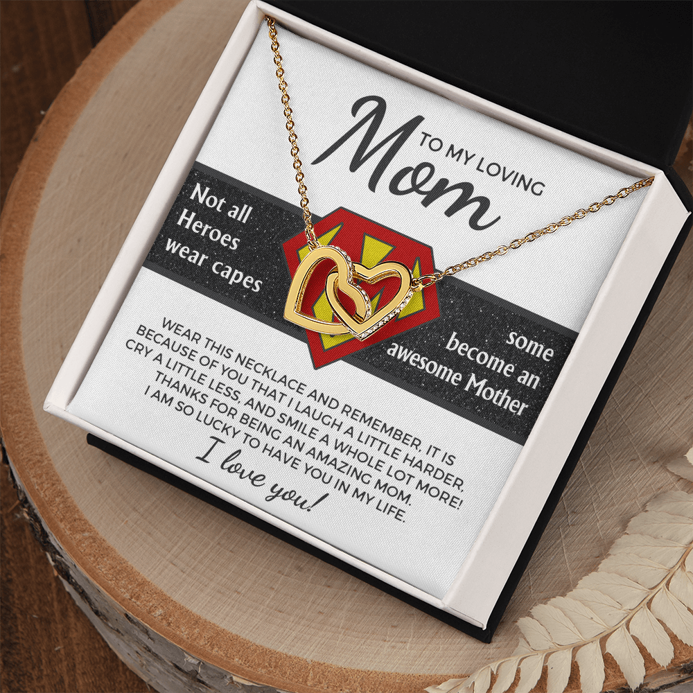 Interlocking Hearts Necklace – Hero Mom Gift - TreasuredTale