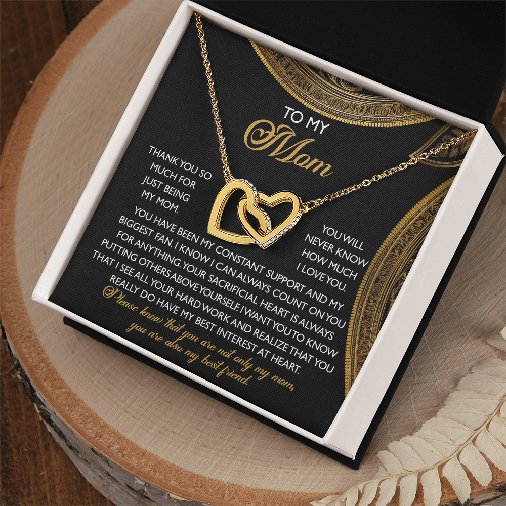 Interlocking Hearts Necklace – Mom and Best Friend Gift - TreasuredTale