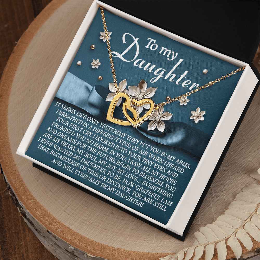 Interlocking Hearts Necklace – Heartfelt Daughter Gift - TreasuredTale