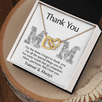 Interlocking Hearts Necklace – Thank You Mom Gift - TreasuredTale