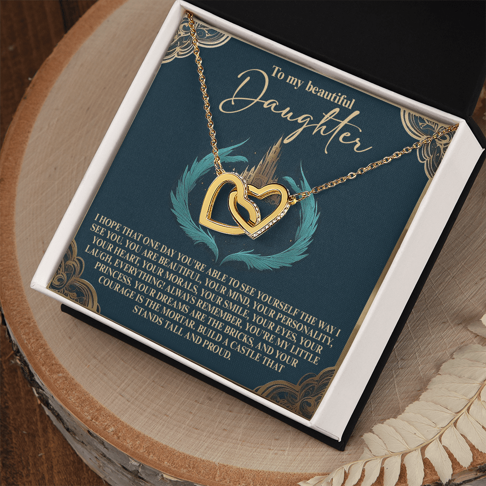 Interlocking Hearts Necklace – Princess Daughter Gift - TreasuredTale