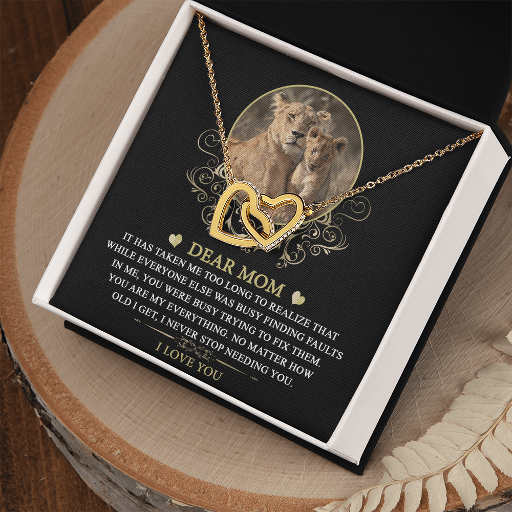 Interlocking Hearts Necklace – Forever Needed Mom Gift - TreasuredTale