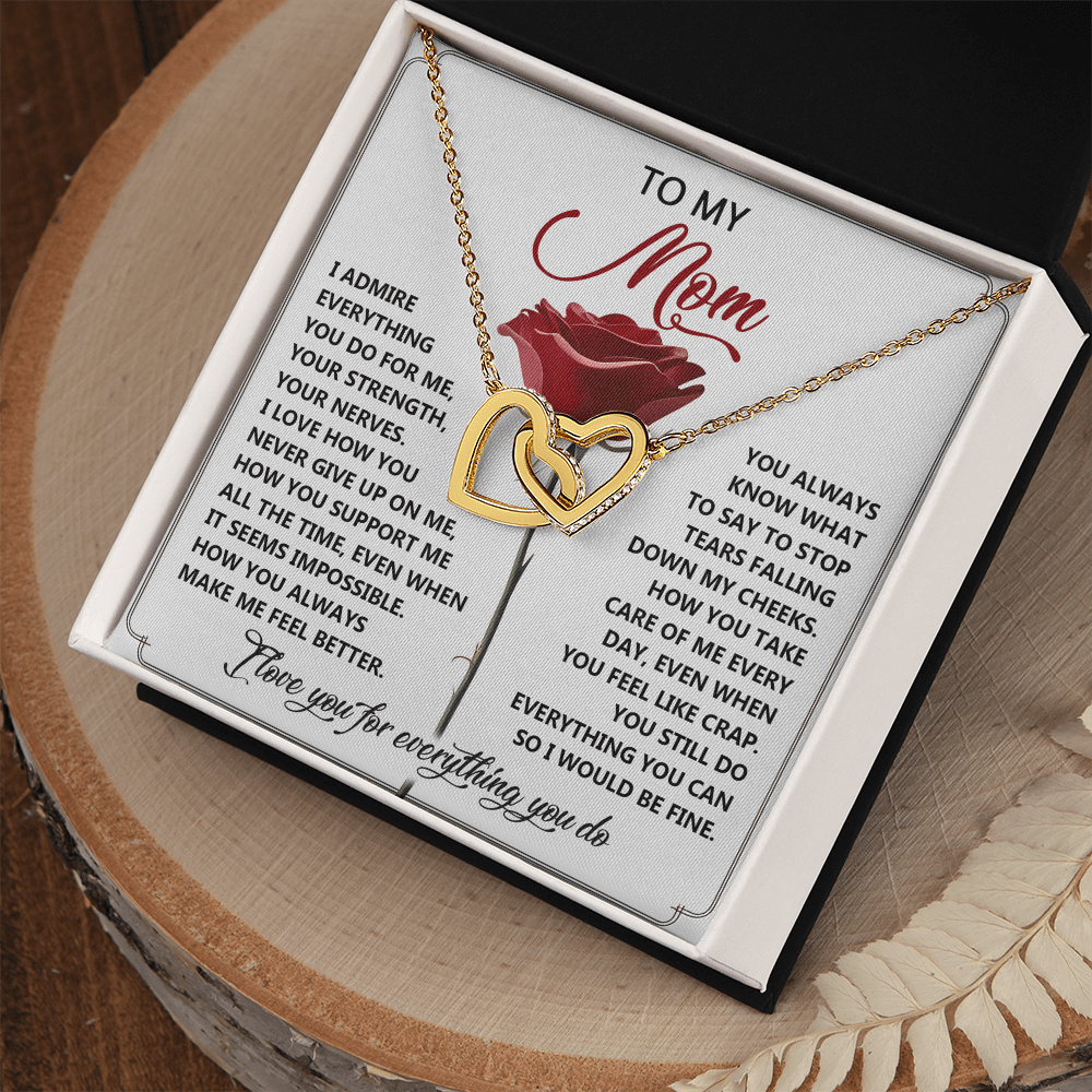 Interlocking Hearts Necklace – Grateful Mom Gift - TreasuredTale