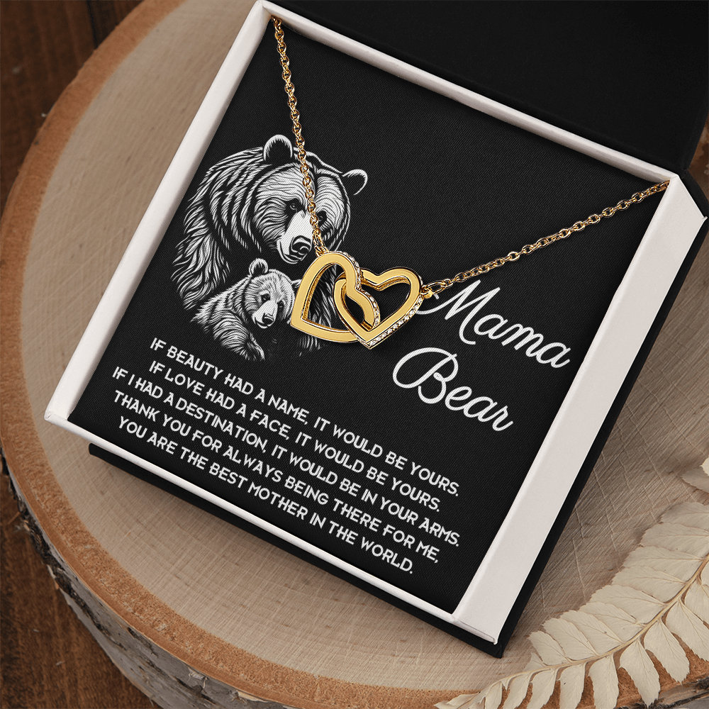 Interlocking Hearts Necklace – Gift for Loving Mama Bear - TreasuredTale