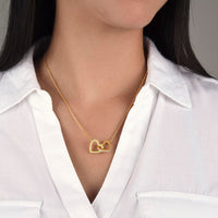 Interlocking Hearts Necklace for Sister from Sister - Mother's Day Gift