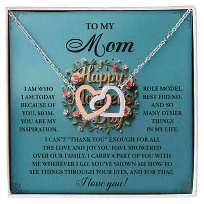 Interlocking Hearts Necklace – Inspirational Mom Gift - TreasuredTale