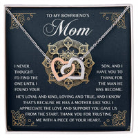 Interlocking Hearts Necklace – Thank You Boyfriend's Mom Gift - TreasuredTale