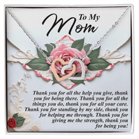Interlocking Hearts Necklace – Thank You Mom Gift - TreasuredTale