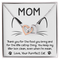 Interlocking Hearts Necklace – Funny Cat Mom Gift - TreasuredTale