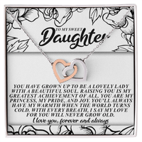 Interlocking Hearts Necklace – Sweet Daughter Love Gift - TreasuredTale