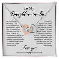 Interlocking Hearts Necklace for Daughter-in-law - Mother's Day Gift