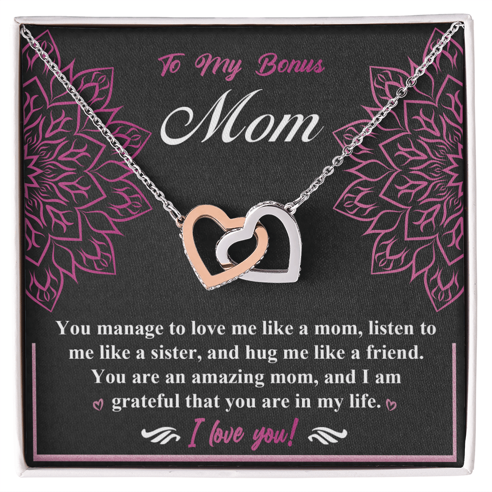 Interlocking Hearts Necklace – Bonus Mom Love Gift - TreasuredTale