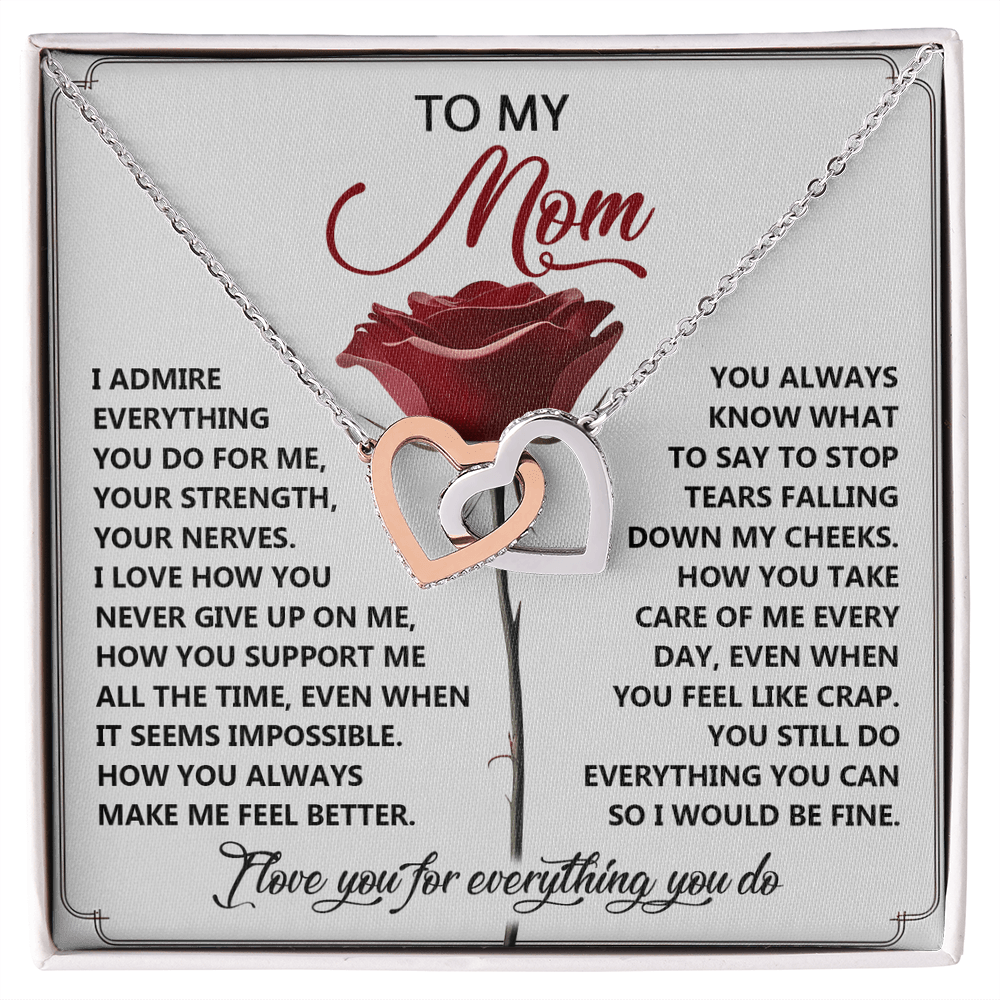 Interlocking Hearts Necklace – Grateful Mom Gift - TreasuredTale