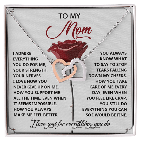 Interlocking Hearts Necklace – Grateful Mom Gift - TreasuredTale