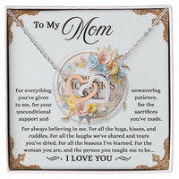 Interlocking Hearts Necklace – Sacrificing Mom Gift - TreasuredTale