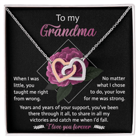 Interlocking Hearts Necklace – Gift for Loving Grandma - TreasuredTale