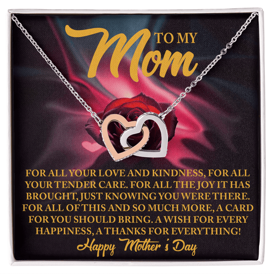 Interlocking Hearts Necklace – Mother's Day Thank You Gift - TreasuredTale