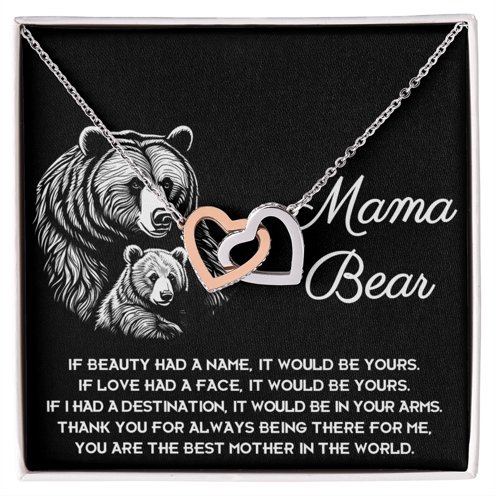 Interlocking Hearts Necklace – Gift for Loving Mama Bear - TreasuredTale