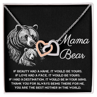 Interlocking Hearts Necklace – Gift for Loving Mama Bear - TreasuredTale