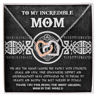 Interlocking Hearts Necklace – Queen Mom Gift of Strength - TreasuredTale
