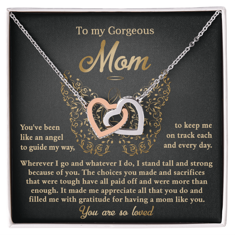 Interlocking Hearts Necklace – Gift for Gorgeous Mom - TreasuredTale