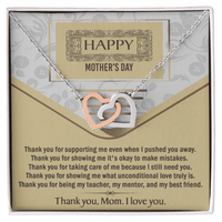 Interlocking Hearts Necklace – Mother's Day Gift to Loving Mom - TreasuredTale