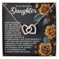 Interlocking Hearts Necklace – Daughter Gift of Confidence - TreasuredTale