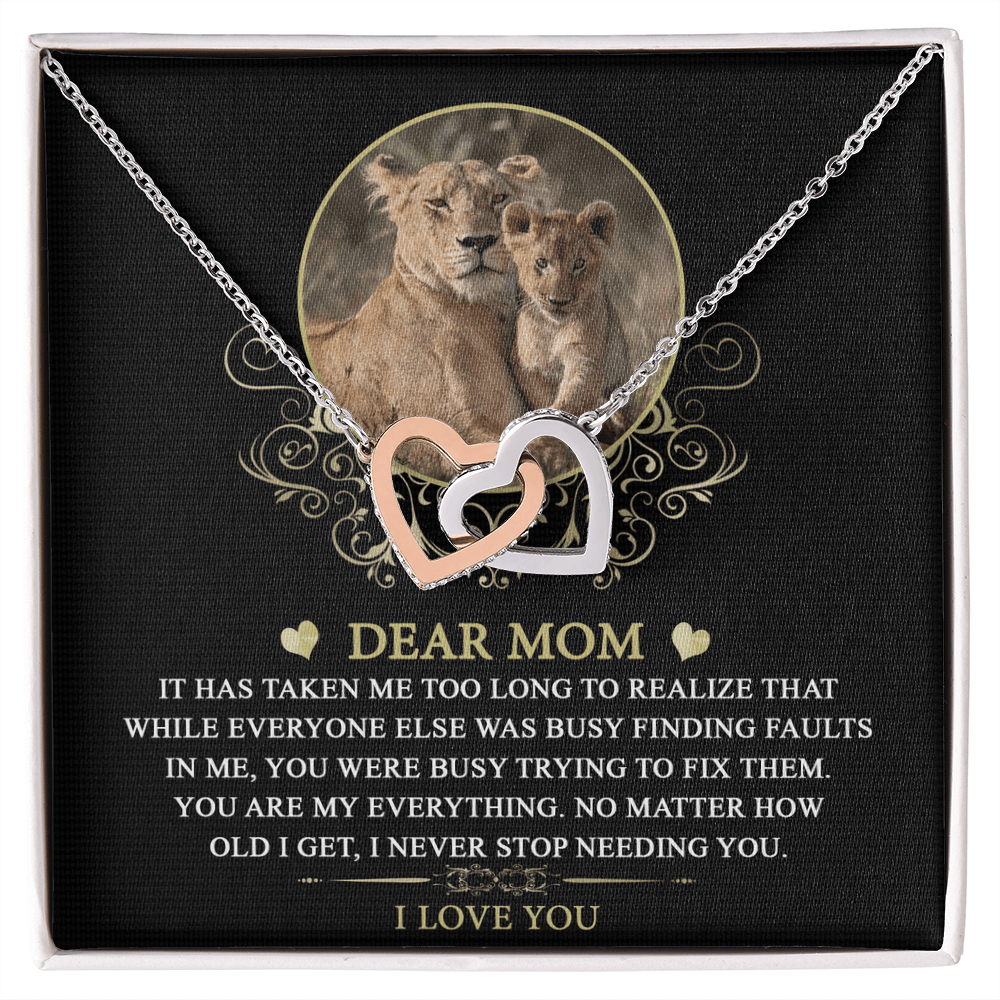 Interlocking Hearts Necklace – Forever Needed Mom Gift - TreasuredTale