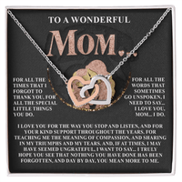 Interlocking Hearts Necklace – Compassionate Mom Gift - TreasuredTale