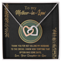 Interlocking Hearts Necklace – Funny Mother - in - Law Gift - TreasuredTale