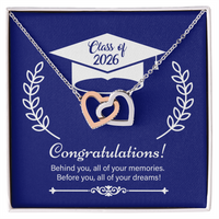 Interlocking Hearts Necklace - On Your Graduation Day