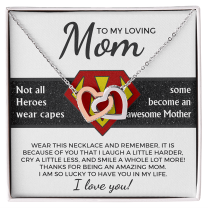 Interlocking Hearts Necklace – Hero Mom Gift - TreasuredTale