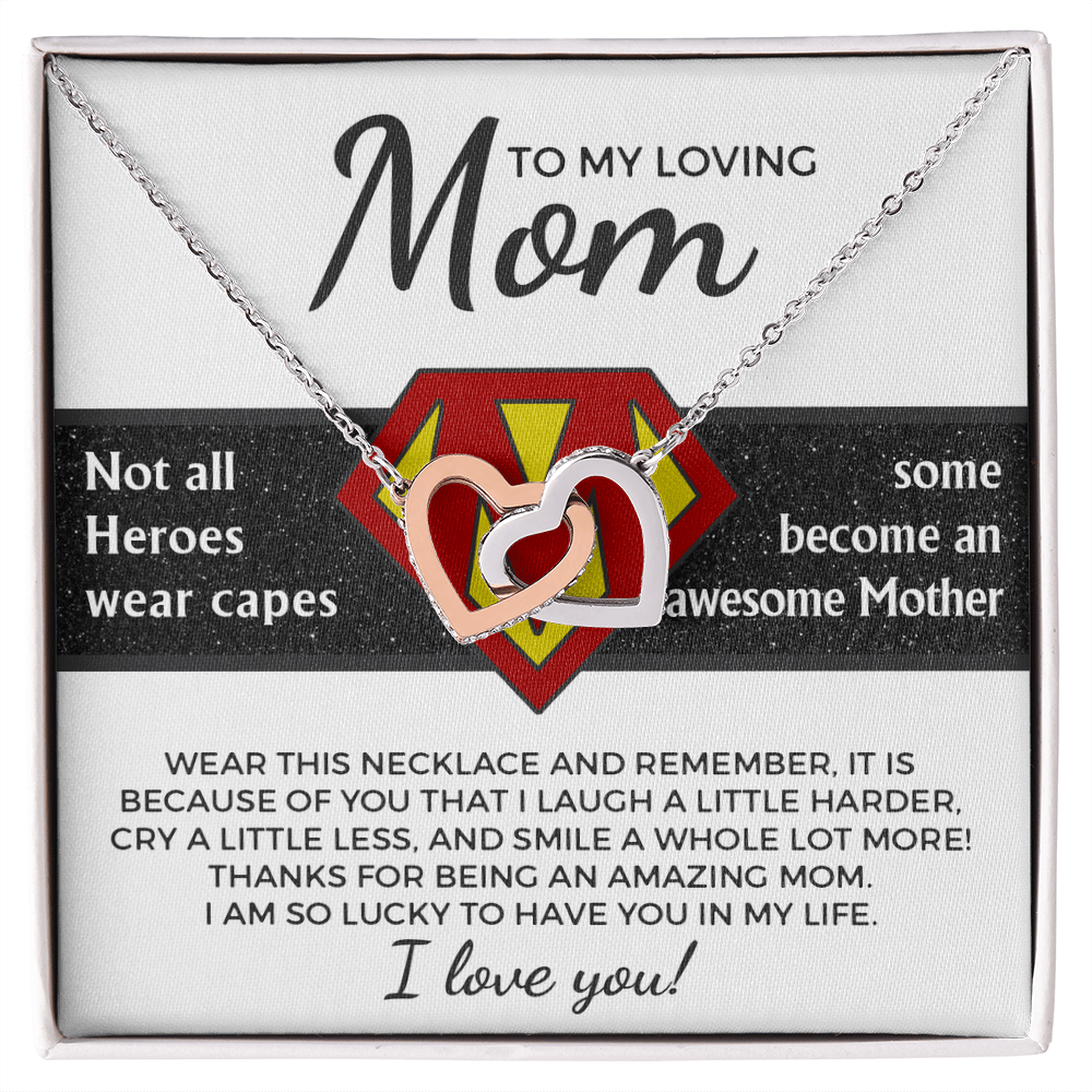 Interlocking Hearts Necklace – Hero Mom Gift - TreasuredTale