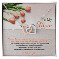 Interlocking Hearts Necklace – Gift for Mom from Loving Son - TreasuredTale