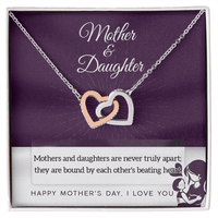 Interlocking Hearts Necklace – Mother and Daughter Gift - TreasuredTale