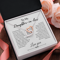 Interlocking Hearts Necklace for Daughter-in-law - Mother's Day Gift