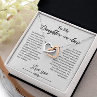 Interlocking Hearts Necklace for Daughter-in-law - Mother's Day Gift