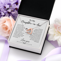 Interlocking Hearts Necklace for Daughter-in-law - Mother's Day Gift