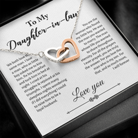 Interlocking Hearts Necklace for Daughter-in-law - Mother's Day Gift