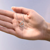 Interlocking Hearts Necklace for Sister from Sister - Mother's Day Gift