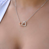 Interlocking Hearts Necklace for Sister from Sister - Mother's Day Gift